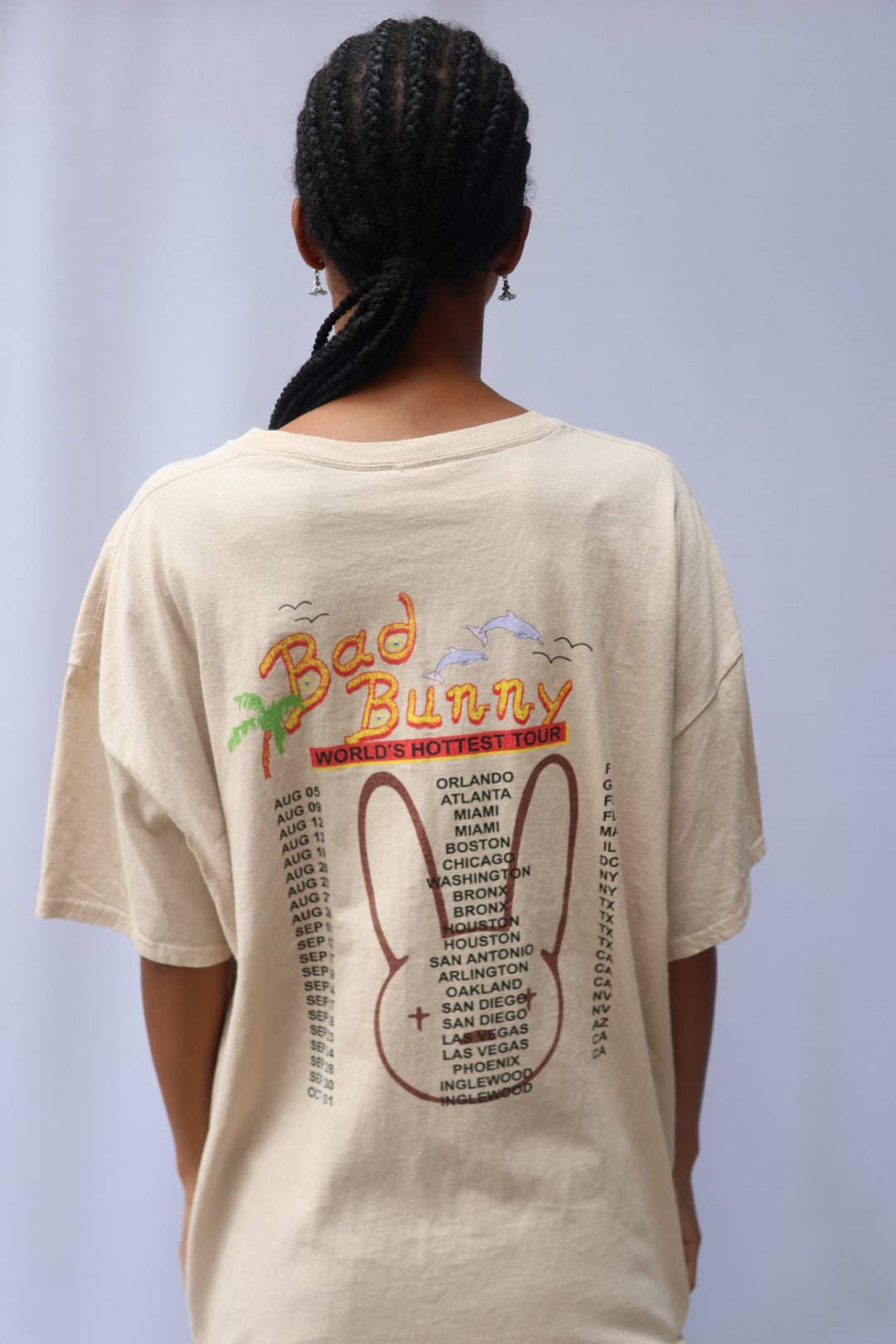 Bad Bunny 2022 Un Verano Sin Ti Tour T-shirt - Beige Long Sleeve